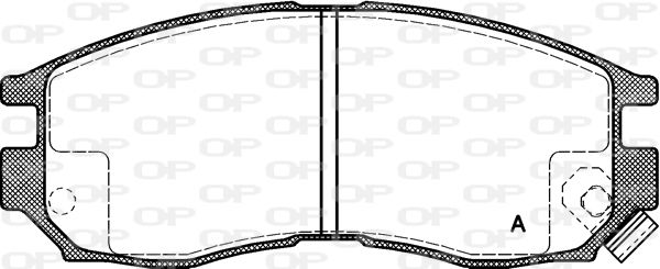 OPEN PARTS Комплект тормозных колодок, дисковый тормоз BPA0460.02